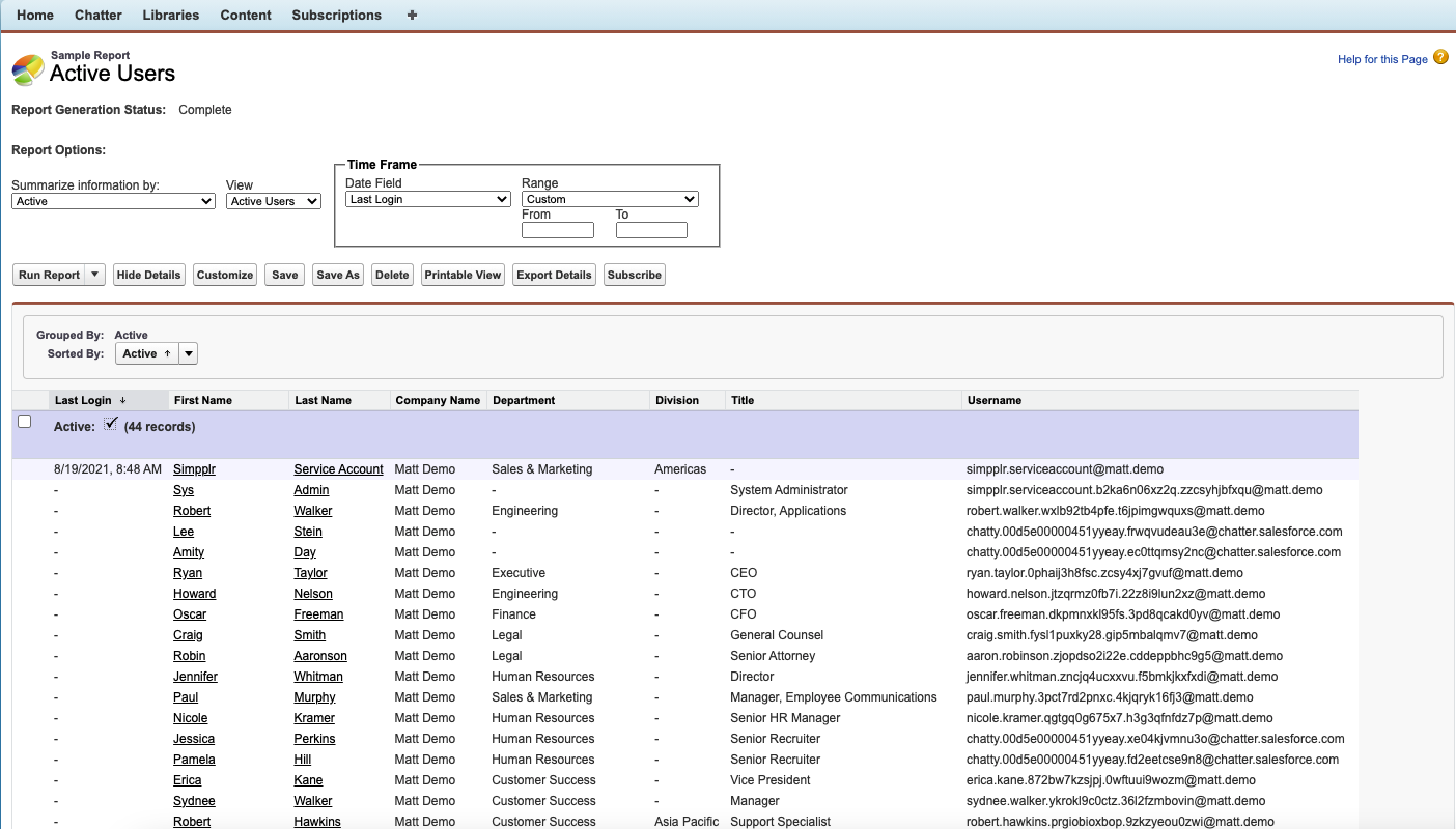 Salesforce: How do I run an Active User Report in Salesforce? – Simpplr